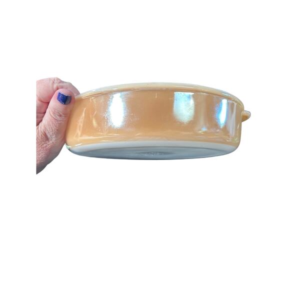 c1950 NEW Fire King 11 piece with stickers Copper Tint bakeware set - Picture 4 of 16